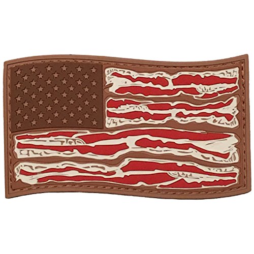 【中古】【未使用・未開封品】アメリカベーコン国旗 - PVCモラールパッチ
