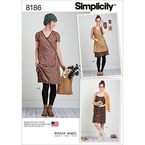 【中古】【未使用・未開封品】Simplicity Misses Slip or Wrap Dress-4-6-8-10-12 -US8186D5