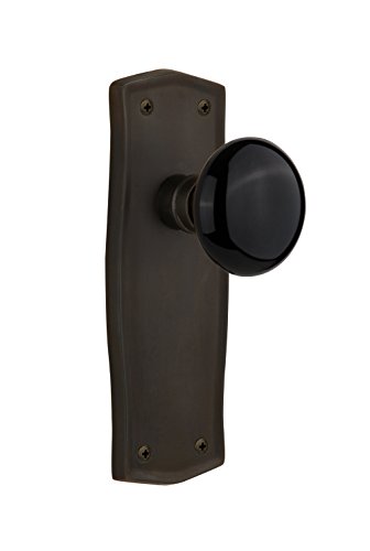 【中古】【未使用・未開封品】Nostalgic Warehouse Prairieプレートブラック磁器ノブと Passage - 2.75\\\
