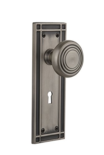 【中古】【未使用・未開封品】Nostalgic Warehouse ミッションプレート キーホールデコノブ パッセージ 2.75インチ アンティークピューター