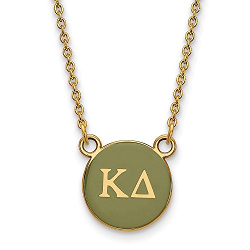 【中古】【未使用・未開封品】Logoart スターリングシルバー Gp Kappa Delta 小さなエナメルペンダントネックレス