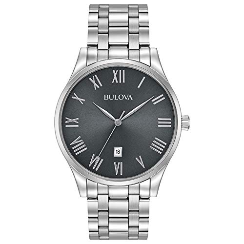 【中古】【未当て嵌める・未開封品】Bulova メンズ 古典派音楽 石英 御覧なさる しろがね色声の調子 (青写真: 96B261) ステンレス鋼鋼 古典派音楽 サットン 石英 しろがね色声の調子 ス