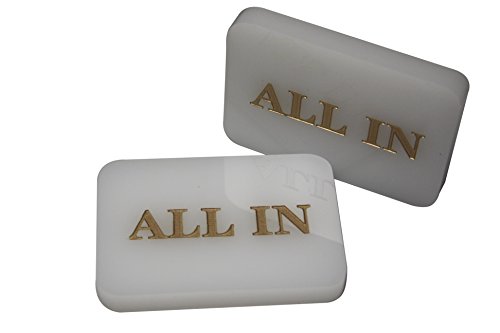 【中古】【未使用・未開封品】Lot of 5点アクリルAll inボタンカジノ品質Plaque DealerボタンLargeホワイト|AJIMURA-SHOP