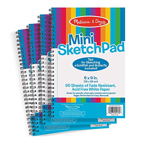 【中古】【未使用・未開封品】Melissa & Doug mini-sketch spiral-boundパッド( 6?x 9インチ)???4?-パック