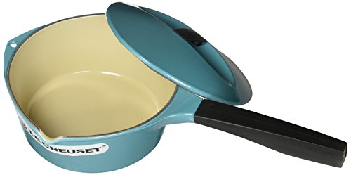 【中古】【未当て嵌める・未開封品】Le Creuset ホーロー鋳鉄 1.5クオート Raymond Loewy 出どころ食麺麭 青緑色