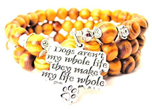 【中古】【未使用・未開封品】犬はないMy Whole Life They Make My Life Whole Wrap Around木製ブレスレット