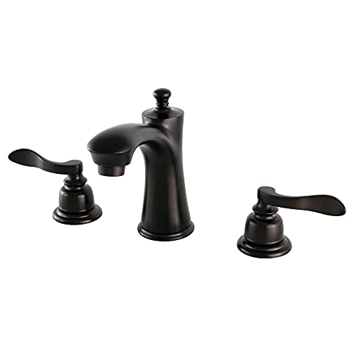 【中古】【未当てはめる・未開封品】Kingston Brass KB7965NFL Nuwave French Widespread Lavatory Faucet, Oil Rubbed Bronze