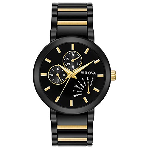 【中古】【未使用・未開封品】Bulova Black-Gold Tone Classic 98C124｜AJIMURA-SHOP