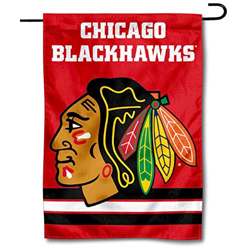 【中古】【未使用・未開封品】Chicago Blackhawks Red Double Sided Garden Flag