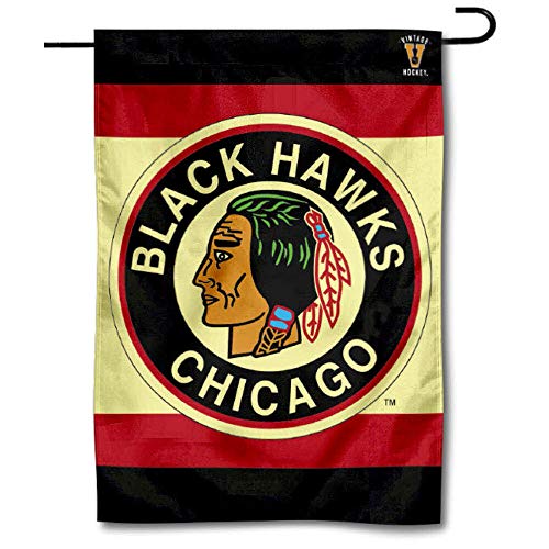 【中古】【未使用・未開封品】Chicago Blackhawks Vintage Retro Double Sided Garden Flag|AJIMURA-SHOP
