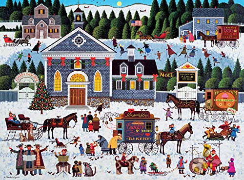 【中古】【未使用・未開封品】Buffalo Games Churchyard Christmas by Charles Wysocki Jigsaw Puzzle (1000 Piece)｜AJIMURA-SHOP