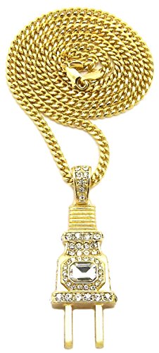 【中古】【未当て嵌める・未開封品】Gwood The繋ぎIced Out Pendant with 24inLongキューバ共和国繋がり首飾り
