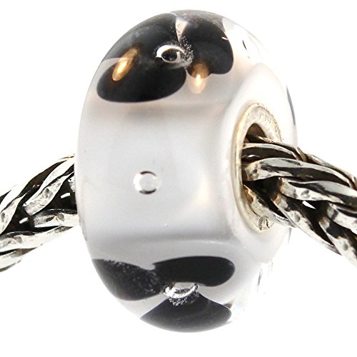 【中古】【未当て嵌める・未開封品】本物のTrollbeads Glass 61397 流行り物御花