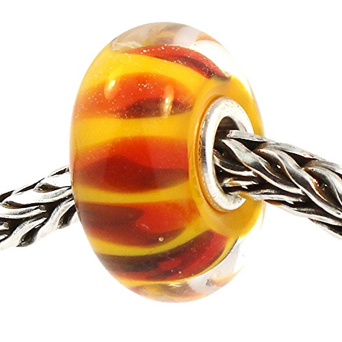 【中古】【未使用・未開封品】Trollbeads 本物のガラス 61310 レッドシャドウ