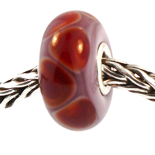 【中古】【未使用・未開封品】本物のTrollbeads Glass 61311 ライラックエッジ