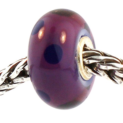 【中古】【未使用・未開封品】本物のTrollbeads Glass 61331 パープルドット|AJIMURA-SHOP