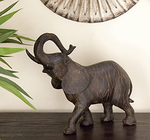【中古】【未使用・未開封品】Deco 79 44672 Polystone Elephant Home Decor Product, 12\