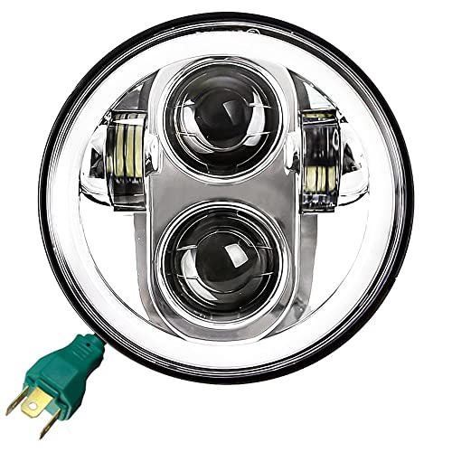 【中古】【未当てはめる・未開封品】Eagle Lights 8900CH 5 3/4in LED前照灯 ホワイトヘイローリング付き添い人 ハーレーダビッドソンと北米インディアン自動二輪車用 - ジェネレーショ
