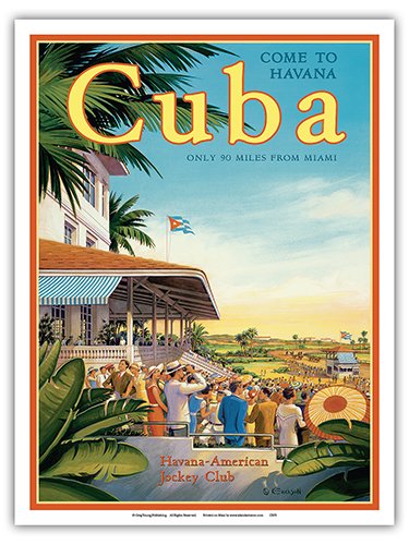 【中古】【未使用・未開封品】Come toハバナ、キューバ???Oriental公園Racetrack、Marianao???havana-americanジョッキークラブ???ビンテージスタイル世界旅行ポスタ｜AJIMURA-SHOP 10,058円