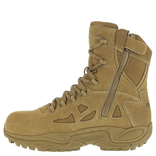【中古】【未当て嵌める・未開封品】Reebok Work Rapid Response RB 8\" Composite Toe Men\u0027s Boot Brown"