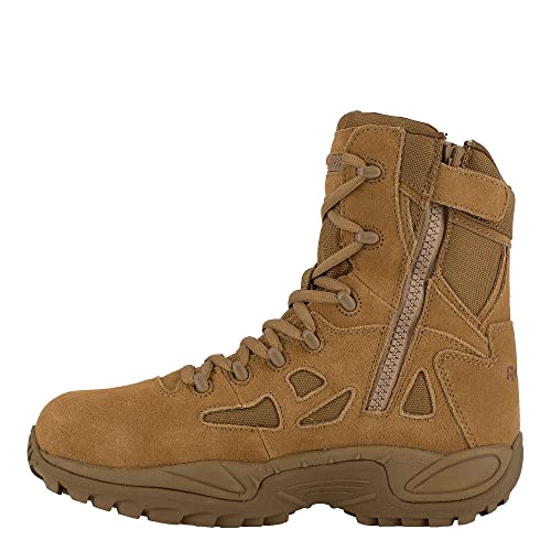 【中古】【未当て嵌める・未開封品】Reebok Work Rapid Response RB 8\" Composite Toe Men\u0027s Boot Brown"