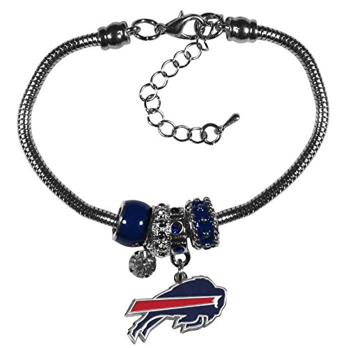 【中古】【未使用・未開封品】NFL Buffalo Bills Womens Euro Bead Bracelet
