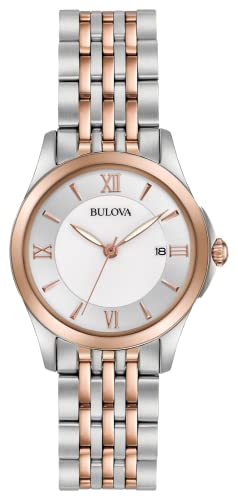 【中古】【未当て嵌める・未開封品】Bulova レディース ステンレス鋼スチール写真 アナログクォーツ ウオッチ ステンレススチールストラップ マルチ 14 (模範例:98M125)