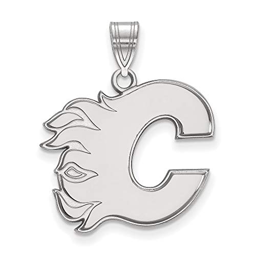 【中古】【未当て嵌める・未開封品】Calgary Flames Large ( 3?/ 4in)シャンデリヤ(スターリングしろがね色)