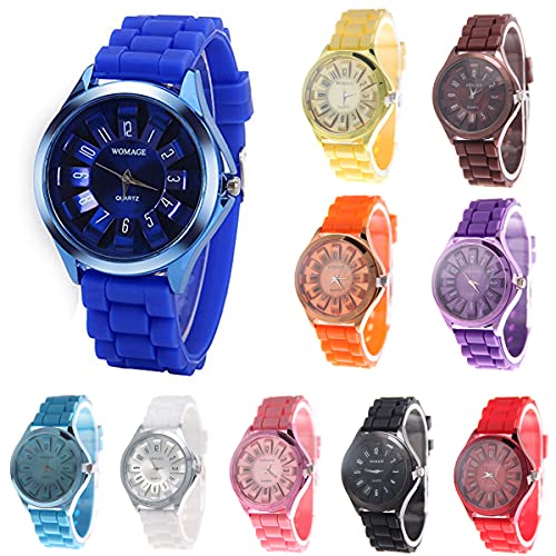 【中古】【未使用・未開封品】CdyBoxメンズレディース子供用シリコンバンドAssortedゼリーアナログクォーツWatches (10パック)|AJIMURA-SHOP