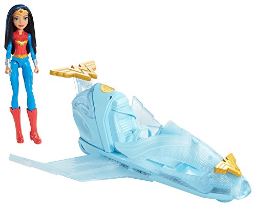 【中古】【未使用・未開封品】Dc Comics Dyn05 Super Hero Girls Wonder Woman And Invisible Jet Dolls