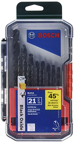 【中古】【未当て嵌める・未開封品】Bosch 21 Piece Black Oxide Metal Drill Bit Set BL21A