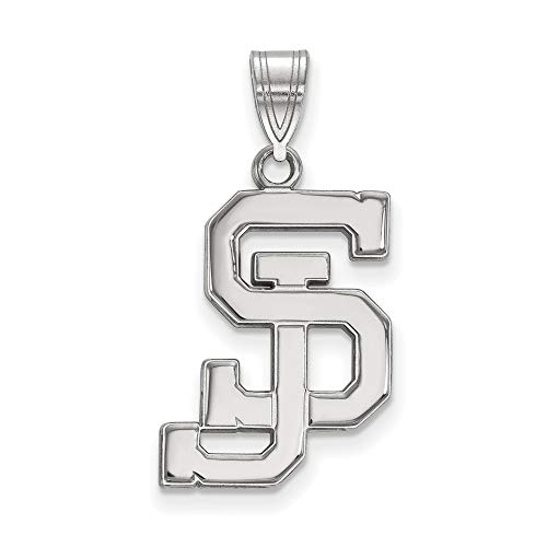 【中古】【未使用・未開封品】San Jose State Large (3?/ 4インチ) ペンダント(10?Kホワイトゴールド)