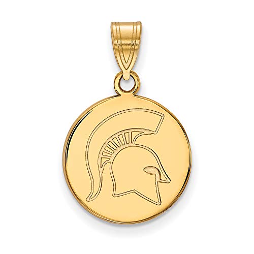 【中古】【未当て嵌める・未開封品】Michigan State Spartansロゴディスクペンダント 黄色