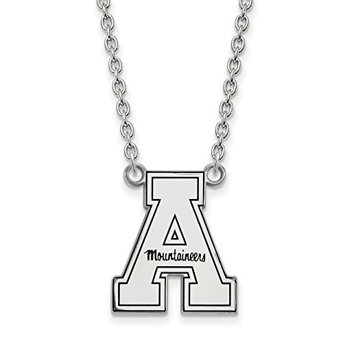 【中古】【未当て嵌める・未開封品】Appalachian StateエナメルLarge (3?/ 4in) シャンデリヤW/首飾り(Sterling Sliver)