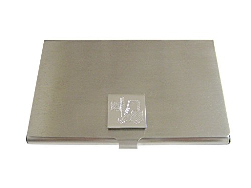 【中古】【未使用・未開封品】Silver Toned Etched Forkliftビジネスカードホルダー|AJIMURA-SHOP
