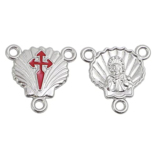 【中古】【未使用・未開封品】100個のシェルSaint James CrusaderロザリオセンターCenterpiece