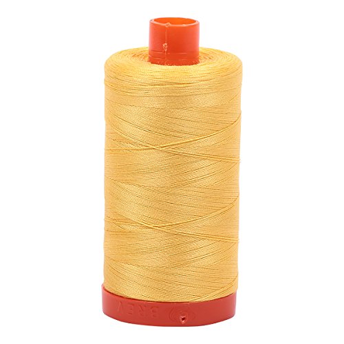【中古】【未使用・未開封品】Aurifil Mako コットン糸 無地 50wt 1422ヤード ペールイエロー
