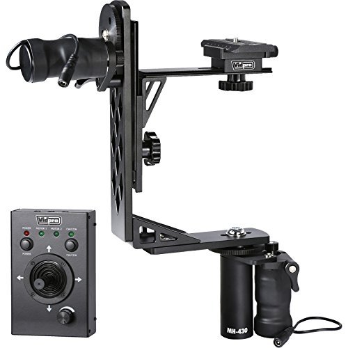 【中古】【未当て嵌める・未開封品】Vidpro MH-430職業的電動食麺麭＆チルトジンバルヘッドには、ヘビーデューティジンバルヘッド、2つのギアードモーター、ジョイスティ
