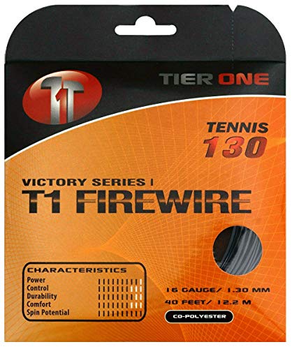 【中古】【未当て嵌める・未開封品】Tier One t1-firewireコポリエステルテニス文字記号列