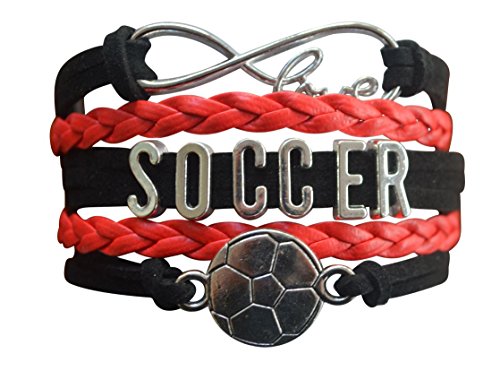 【中古】【未使用・未開封品】Soccerサッカーgifts-サッカーブレスレット、ジュエリー、調節可能なサッカーチャームbracelet- Perfect Soccer Gifts For Girls