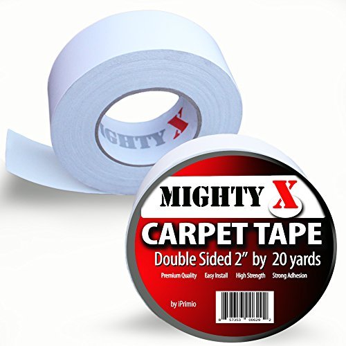 【中古】【未使用・未開封品】Mighty X Tapeは屋内ラグを固定します。すべての床でラグが滑るのを防ぎます。テープ 両面 幅2インチ - 極厚 - 高耐久 iPrimio (20ヤード)