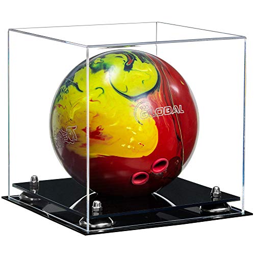 【中古】【未使用・未開封品】Better Display Cases クリアアクリルボーリングボールディスプレイケース シルバーライザーとブラックのベース (B33/A028)｜AJIMURA-SHOP