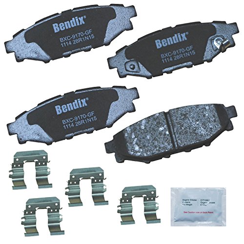 【中古】【未使用・未開封品】Bendix プレミアム 銅不使用 CFC1114 プレミアム 銅不使用 セラミック ブレーキパッド (後部に取付金具付き)