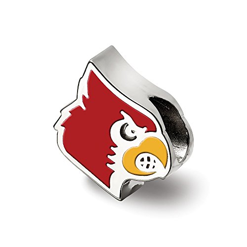 【中古】【未使用・未開封品】LogoArt University of Louisville Cardinalエナメルロゴビーズチャーム
