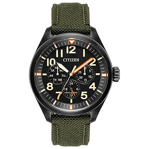 【中古】【未当て嵌める・未開封品】[シチズン] Citizen ウオッチ Men\u0027s \u0027Military\u0027 Quartz Stainless Steel and Nylon Casual Watch, Color:Green 日本製石英 BU2055-16E メンズ