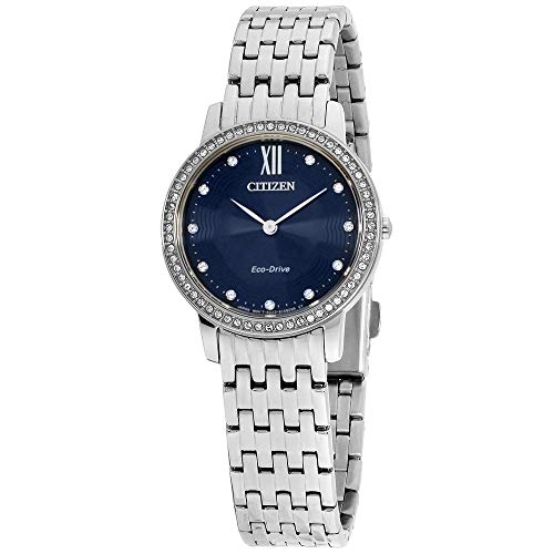 【中古】【未使用・未開封品】Citizen EX148058L シルエットクリスタルブルーダイヤル ステンレススチール レディースウォッチ