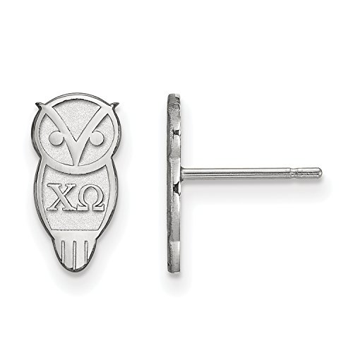 【中古】【未当て嵌める・未開封品】LogoArt スターリングしろがね色 Chi Omega エクストラスモール 郵便うけイヤリング, 金属元素, 曖昧模糊たる