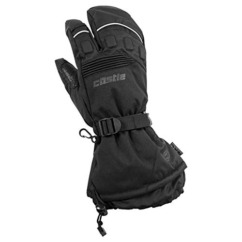 【中古】【未当て嵌める・未開封品】城Xプラットホーム3-fingerメンズスノーモービルMitt???黒いこと???3?x l