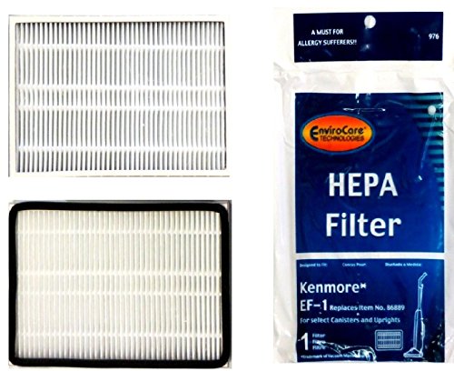 【中古】【未当て嵌める・未開封品】EnviroCare 取り替えっこ用HEPA洗い濯ぎ機ろ波器 Kenmore EF-1に其れ相応するように心積もり キャニスターと引き上げるともし火3ろ波器用