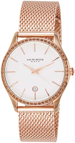 【中古】【未使用・未開封品】[アクリボス XXIV] Akribos XXIV 腕時計 Women's Swiss Quartz Stainless Steel Casual Watch, Color:Rose Gold-Toned スイス製クォーツ AK967RG